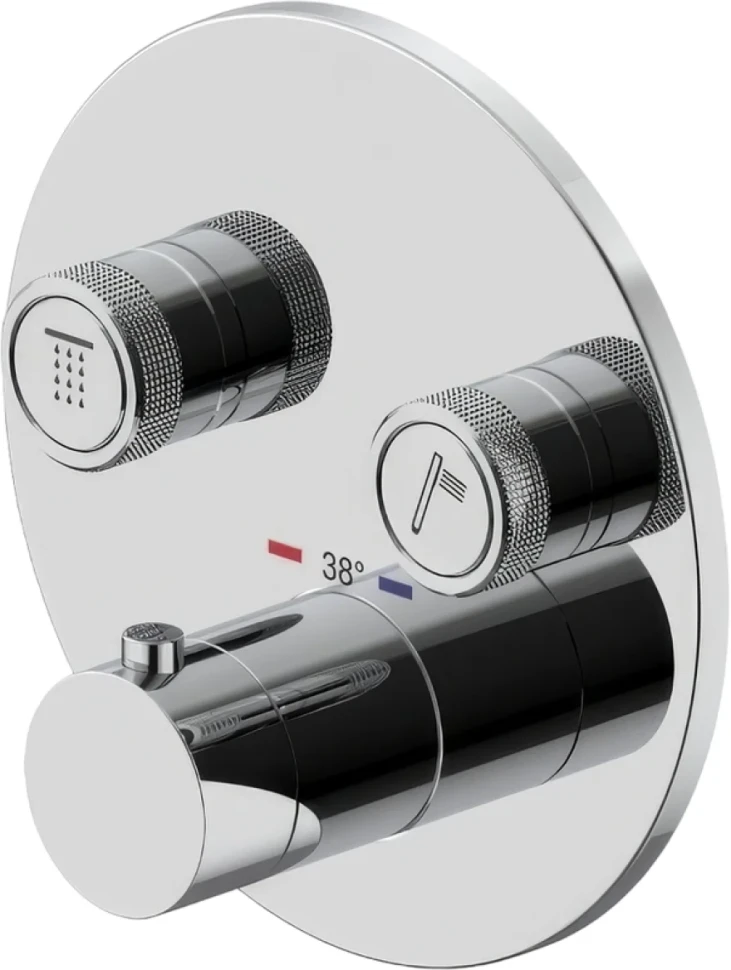 Термостатический смеситель встраиваемый Plumberia Selection PSBOX KITPSB1902CR С ВНУТРЕННЕЙ ЧАСТЬЮ, хром