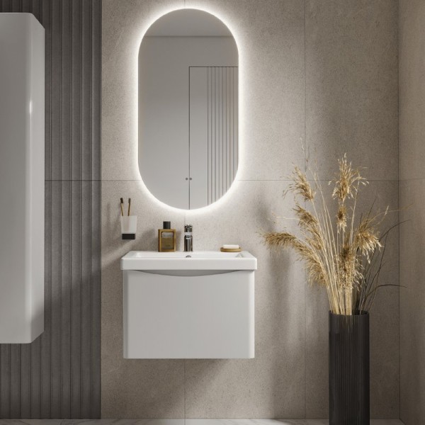 Мебель для ванной комнаты Vigo Glem 60 подвесная, 1 ящик, глянцевая белая