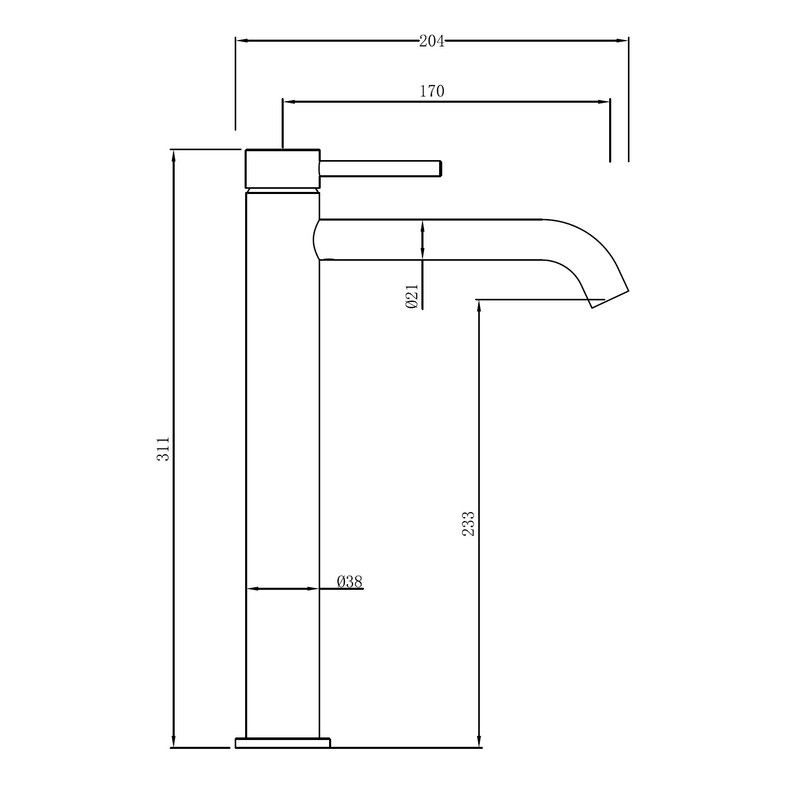 Смеситель для раковины Abber Wasser Kreis 316 AF8111BG-L брашированное золото