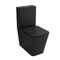 Унитаз-компакт напольный Grossman GR-4418BMSQ с микролифтом, черный матовый