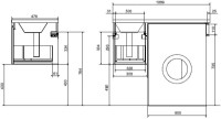 Мебель для ванной комнаты Эстет Dallas Luxe 100 L подвесная, 1 ящик, под стиральную машину