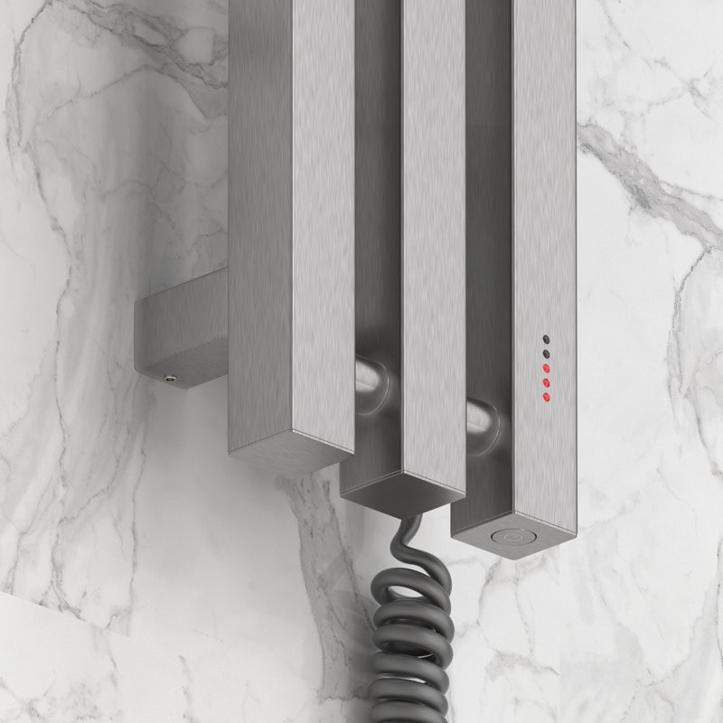 Полотенцесушитель электрический Сунержа Вердикт 4.0 071-0851-1210 120x15 см, подключение справа, скрытое подключение справа, сатин, I-образный