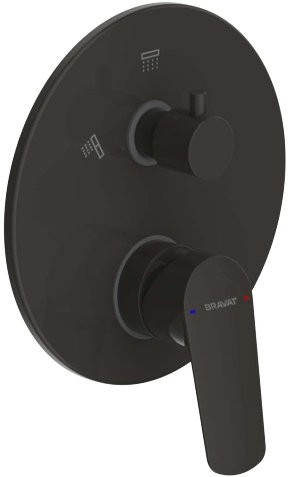 Встраиваемый смеситель для душа и ванны Bravat Rhein PB8429564BW-2-ENG