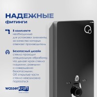 Система инсталляции для унитазов Wasserkraft Naab 86 с пневмокнопкой, черная