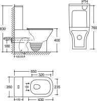 Унитаз-компакт напольный SantiLine SL-5043 белый