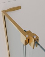 Душевой уголок Cezares Slider A 2 90/100 C BORO профиль брашированное золото, стекло прозрачное