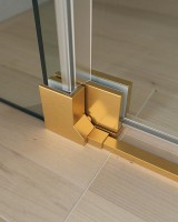 Душевой уголок Cezares Slider A 2 90/100 C BORO профиль брашированное золото, стекло прозрачное