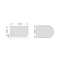 Унитаз подвесной Grossman Thin Rim GR-5602S глянцевый белый
