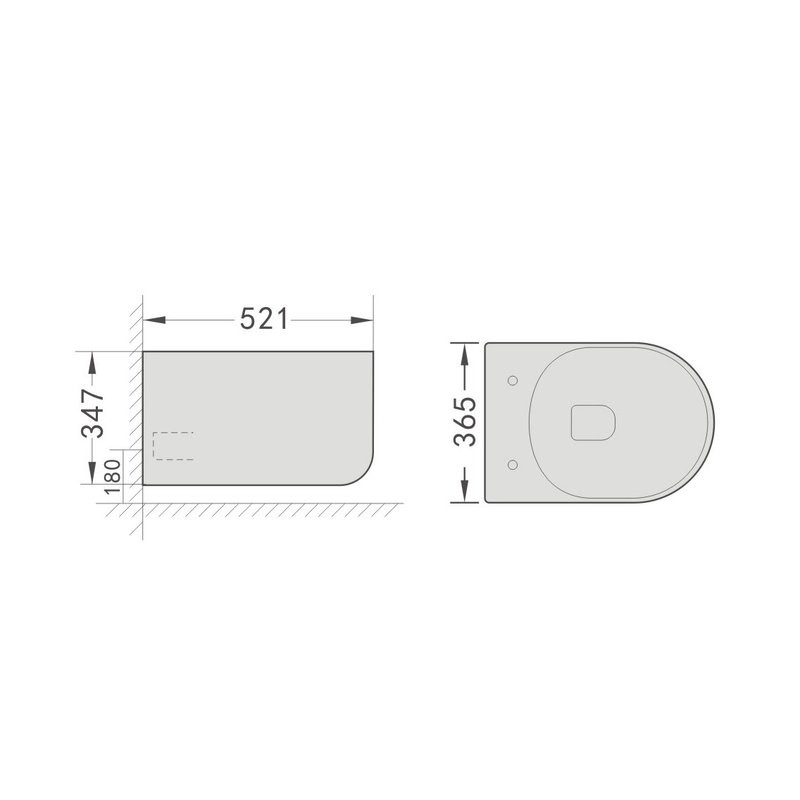 Унитаз подвесной Grossman Thin Rim GR-5602S глянцевый белый