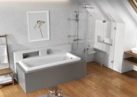 Встраиваемый смеситель для душа и ванны Ravak 10° Free X070137 нержавеющая сталь