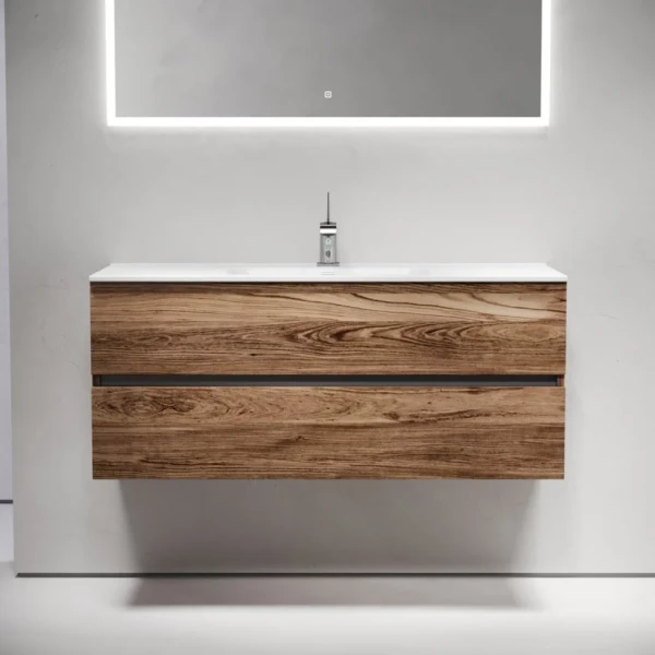 Тумба с раковиной Sancos Urban 120 дуб чарльстон, белая раковина CN7006