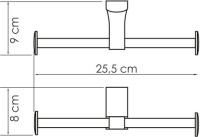Держатель туалетной бумаги Wasserkraft Leine K-5096D двойной