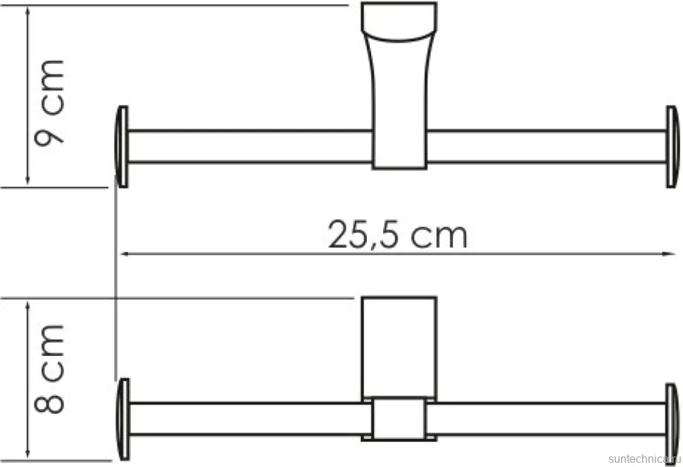 Держатель туалетной бумаги Wasserkraft Leine K-5096D двойной
