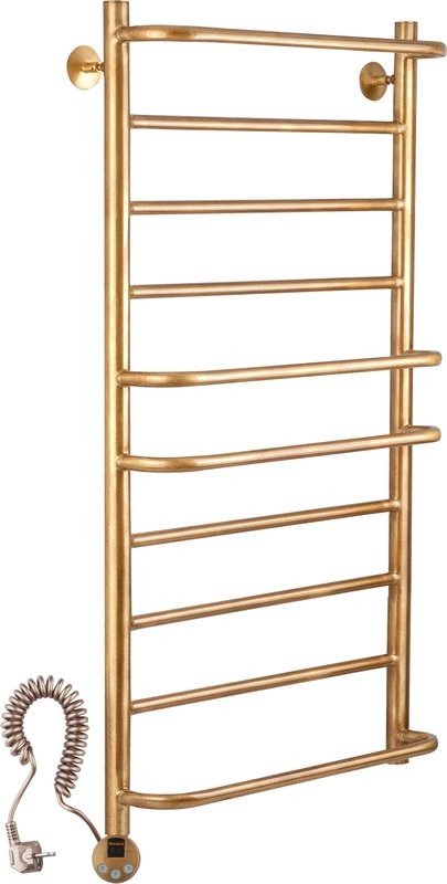 Полотенцесушитель электрический Secado Верона 1 105x55 см, подключение слева, бронза, лесенка, латунь