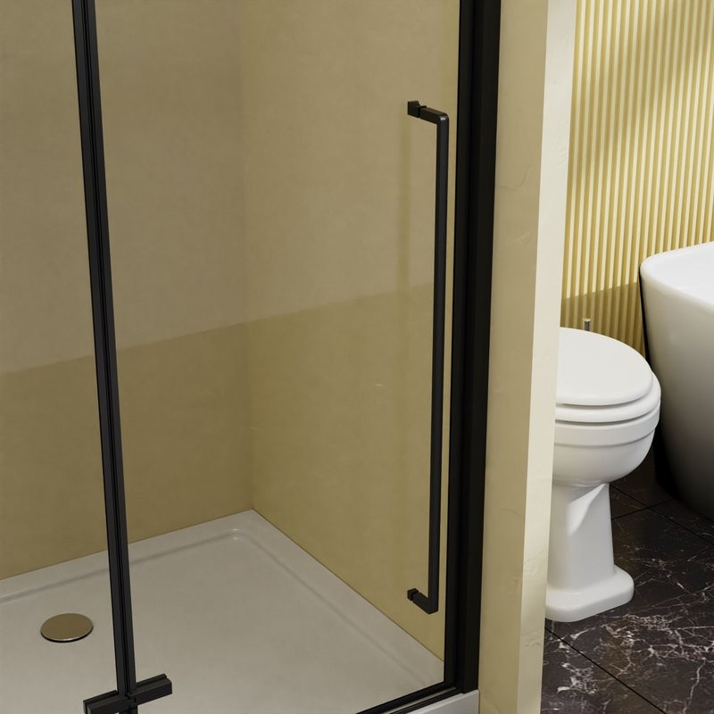 Душевая дверь в нишу Vincea Slim-N VDPH-5SN100CLB 100 см, профиль черный матовый, стекло прозрачное