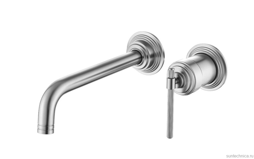 Смеситель для раковины Boheme Eterna 175-NB С ВНУТРЕННЕЙ ЧАСТЬЮ, nickel brush