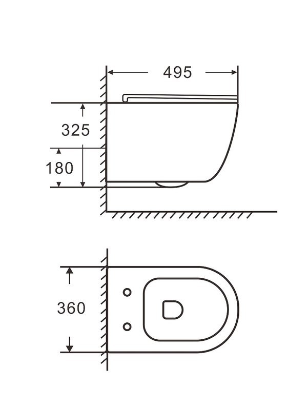 Унитаз подвесной CHARUS Berta EWC700-120W