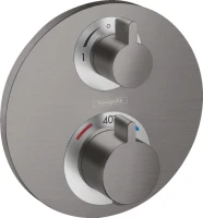 Термостатический смеситель встраиваемый Hansgrohe Ecostat S 15758340 для душа, шлифованный черный хром