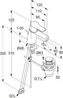 Смеситель для раковины Kludi Pure&Easy 373850565