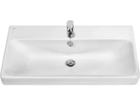 Тумба с раковиной AQUATON Сканди Doors 80 белая, дуб верона, раковина Адриана 80
