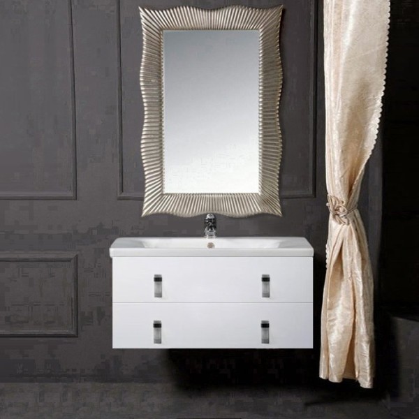 Мебель для ванной комнаты Armadi Art NeoArt 100 white с ручками Glaze хром, зеркало Soho