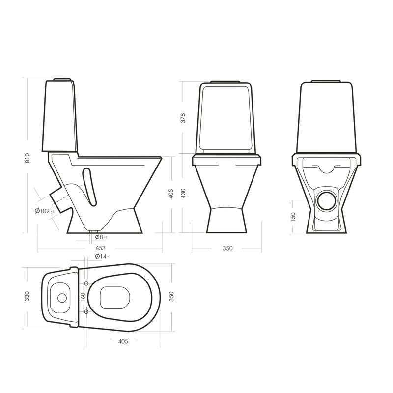 Унитаз-компакт напольный Sanita Самарская стандарт глянцевый белый