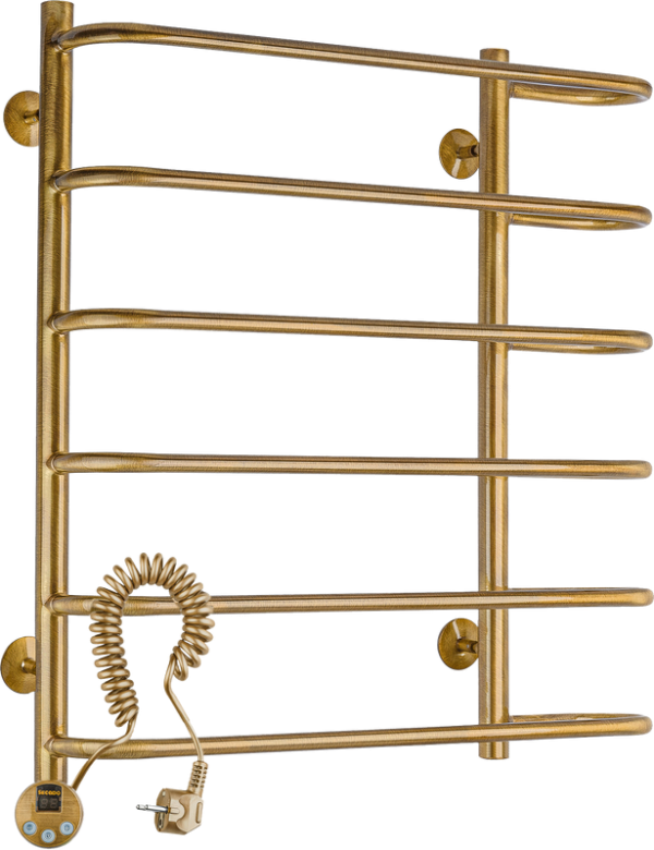 Полотенцесушитель электрический Secado Венеция 2 85x60 см, подключение слева, бронза, лесенка, латунь