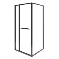 Душевой уголок RGW Leipzig LE-45-B 120х90 см, профиль матовый черный, стекло прозрачное