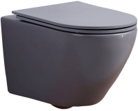 Комплект 3 в 1 Унитаз подвесной Esbano Azalea ESUPAZALGM + Инсталляция Fram + Кнопка ESINOVL17GW цвет глянцевый белый