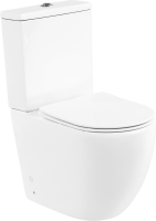 Унитаз-компакт напольный BelBagno Amanda BB051CPR безободковый, крышка BB051SC с микролифтом, бачок BB051T