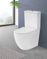 Унитаз-компакт напольный BelBagno Amanda BB051CPR безободковый, крышка BB051SC с микролифтом, бачок BB051T