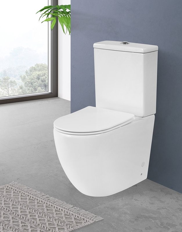 Унитаз-компакт напольный BelBagno Amanda BB051CPR безободковый, крышка BB051SC с микролифтом, бачок BB051T