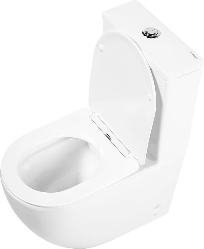 Унитаз-компакт напольный BelBagno Amanda BB051CPR безободковый, крышка BB051SC с микролифтом, бачок BB051T