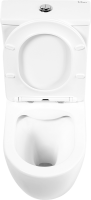 Унитаз-компакт напольный BelBagno Amanda BB051CPR безободковый, крышка BB051SC с микролифтом, бачок BB051T