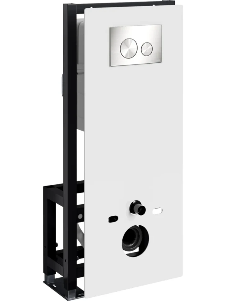 Система инсталляции для унитазов Wasserkraft Glan 66TLT.010.ME.WH.BN02 с кнопкой смыва никель