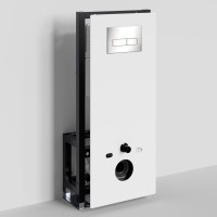 Система инсталляции для унитазов Wasserkraft Glan 66TLT.010.ME.WH.BN02 с кнопкой смыва никель