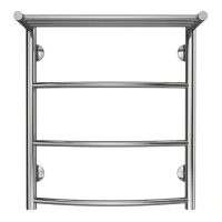 Полотенцесушитель Azario VERONA 500/600 c полкой водяной 3 пер. (1"-1/2" Полированный)