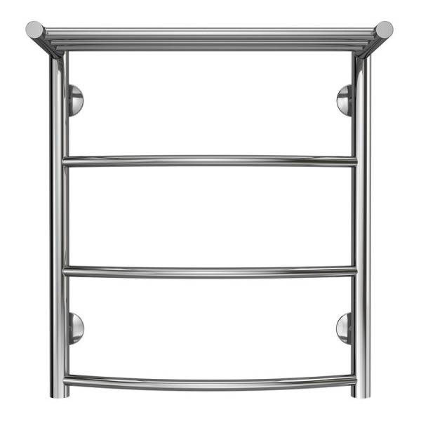 Полотенцесушитель Azario VERONA 500/600 c полкой водяной 3 пер. (1"-1/2" Полированный)