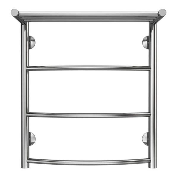 Полотенцесушитель Azario VERONA 500/600 c полкой водяной 3 пер. (1"-1/2" Полированный)