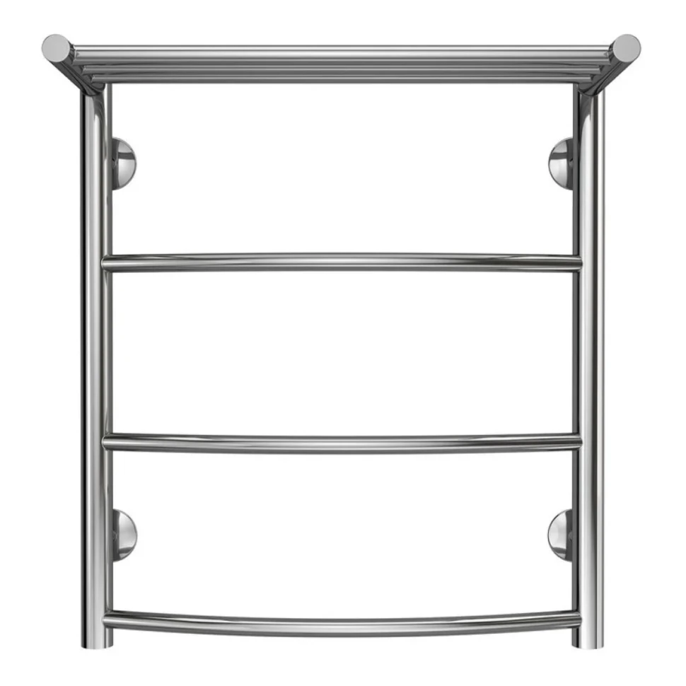 Полотенцесушитель Azario VERONA 500/600 c полкой водяной 3 пер. (1"-1/2" Полированный)