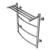 Полотенцесушитель Azario VERONA 500/600 c полкой водяной 3 пер. (1"-1/2" Полированный)