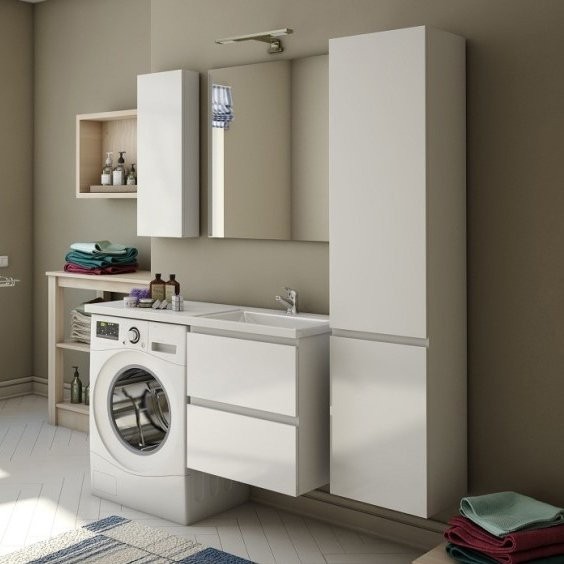 Мебель для ванной комнаты Эстет Dallas Luxe 120 R подвесная, 2 ящика, зеркало DIWO Элиста