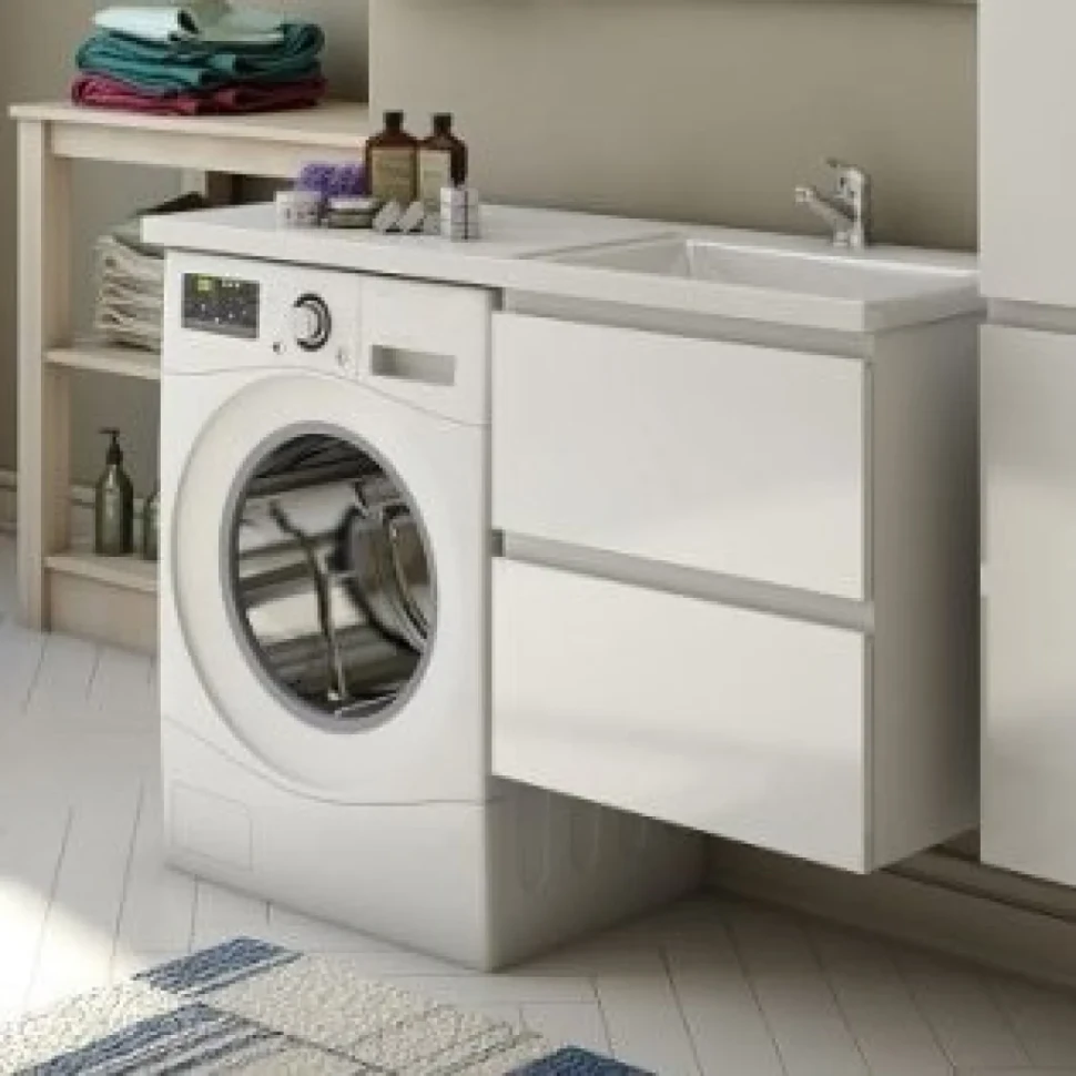 Мебель для ванной комнаты Эстет Dallas Luxe 120 R подвесная, 2 ящика, зеркало DIWO Элиста