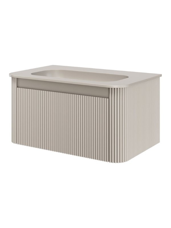 Тумба под раковину без столешницы Armadi Art Voi 80 подвесная, рифленая, cashmere