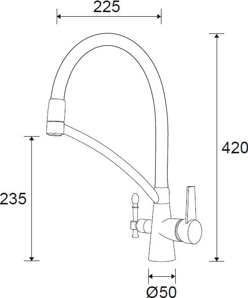 Смеситель для кухни Paulmark Holstein Ho213165NI , никель