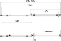 Душевая дверь в нишу Veconi Vianno VN-74 130 см,  профиль хром