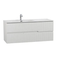 Мебель для ванной комнаты Cezares Duet 120 L bianco lucido, раковина Cezares CZR-8095-120-L