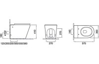 Умный унитаз напольный Ceruttispa Argentera Pulse 7267 безободковый, с микролифтом, импульсный смыв