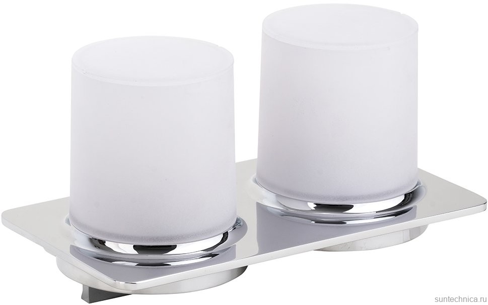 Дозатор Bemeta Organic 157109271 двойной, глянцевый хром, белый