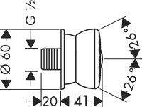 Душевая форсунка Hansgrohe Bodyvette Stop 28467000